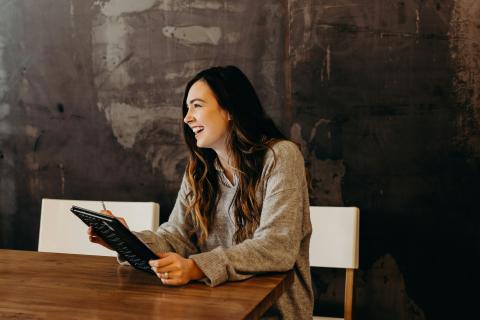 Image of a girl at a desk