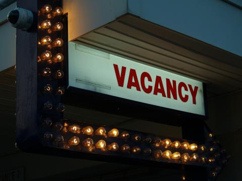 Image of a vacancy sign