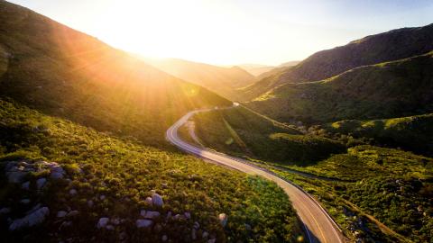 Image of a road in a mountain